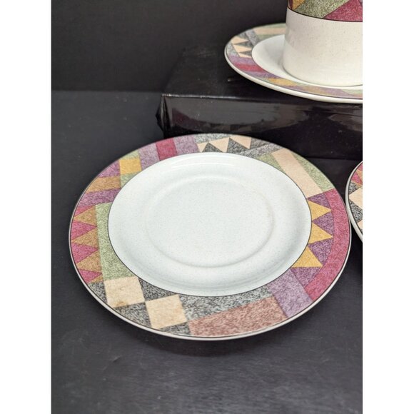 Studio Nova Palm Desert Y 2216 Flat Coffee Cup with Saucer Plus 2 Extra Saucer - Picture 3 of 7